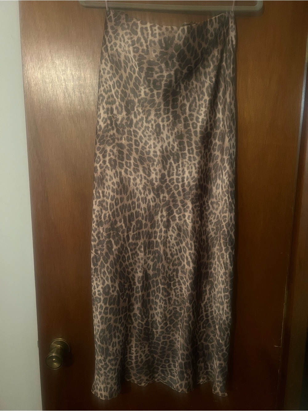 Z Supply Leopard Print Maxi Skirt in Brown and Tan
